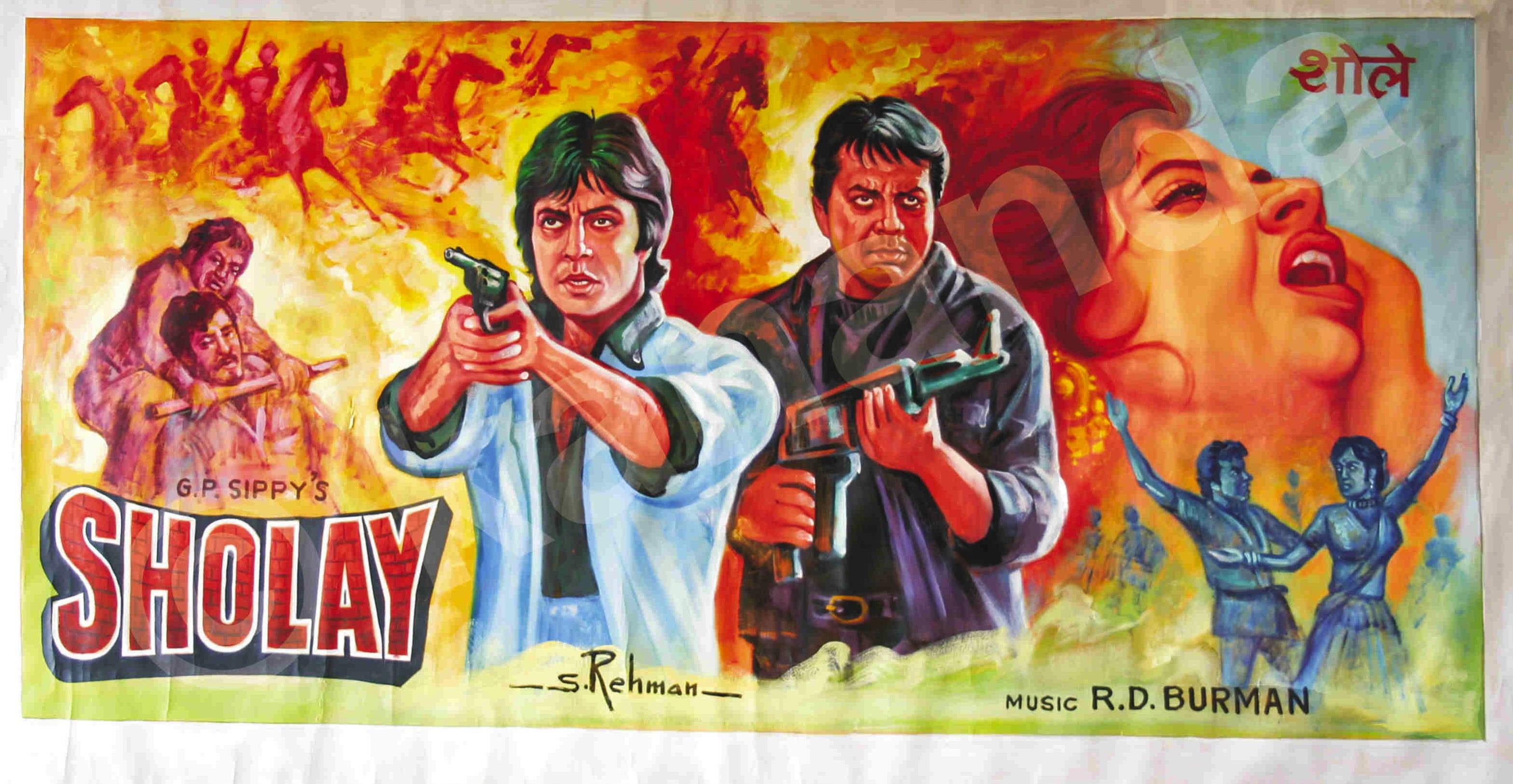 शोले - साल 1975 में रमेश सिप्पी के निर्देशन में बनी यह फिल्म भारतीय सिनेमा इतिहास की सबसे बड़ी फिल्म साबित हुई। संगीत और कहानी से लेकर स्टार-कास्टिंग तक सब कुछ बहुत ही बेहतरीन तरीके से फिल्माया गया है। देश – विदेशो में इस फिल्म को चाहने वालो की संख्या करोड़ों में है।