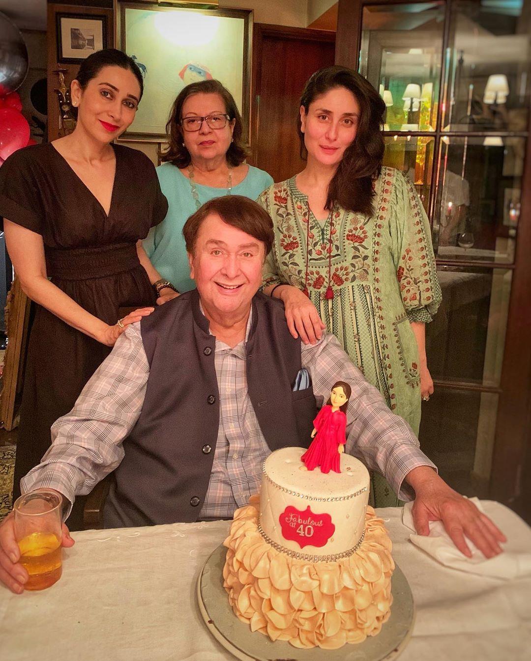 kareena kapoors birthday bash with randhir kapoor babita kapoor and karishma kapoor