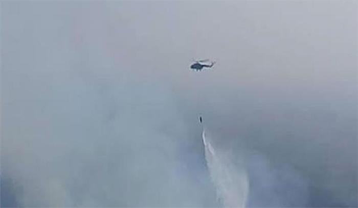 माउंट आबू के जंगलों में फैली आग के चलते पर्यटक स्थलों को किया गया बंद, सेना के हेलीकाॅप्टर राहत और बचाव में जुटे