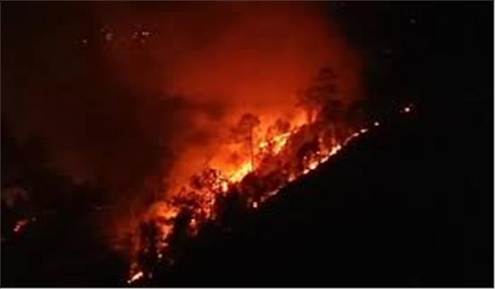 पिथौरागढ़ में पंचाचुली के जंगलों में लगी भीषण आग, वन रेंजरों को काबू पाने के निर्देश