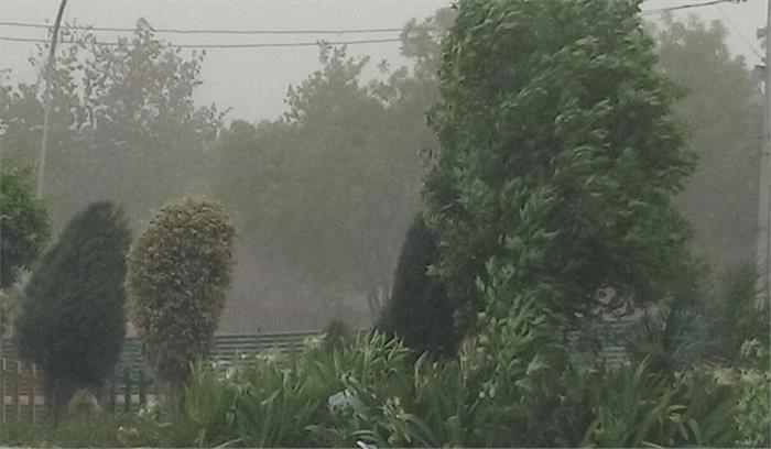धूल भरी आंधी के बाद बारिश, दिल्ली में खुशनुमा मौसम